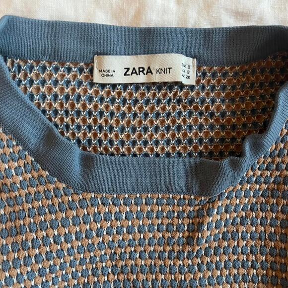 Blue zara knit sweater - Picture 2 of 3